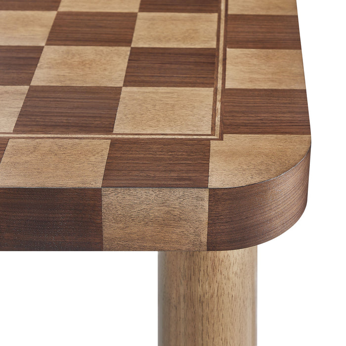 Oscar 36 Inch Square Checkered Dining Table