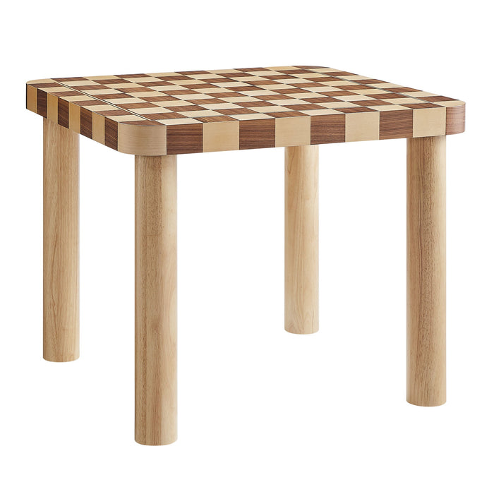 Oscar 36 Inch Square Checkered Dining Table