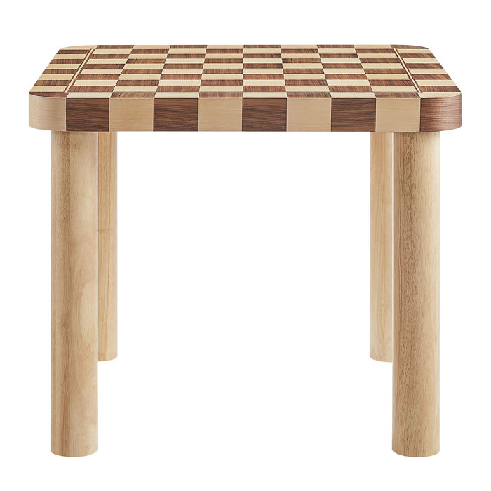 Oscar 36 Inch Square Checkered Dining Table