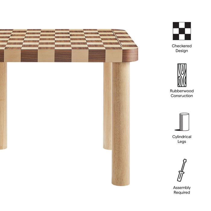 Oscar 36 Inch Square Checkered Dining Table
