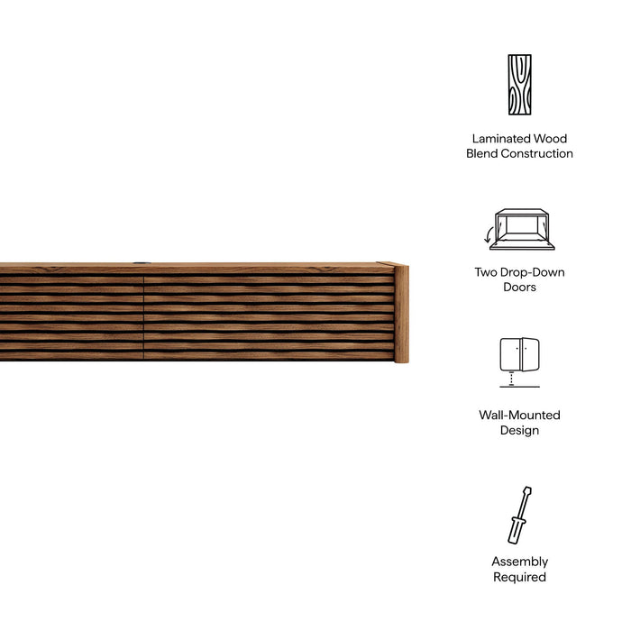 Emric Wave 71" Wall-Mounted TV Cabinet