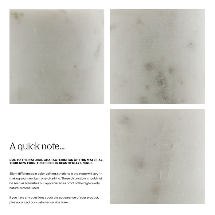 Caldera 42" Curved Solid Wood and Marble Console Table