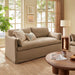 Wellfleet Slipcovered Linen-Blend Loveseat Almond