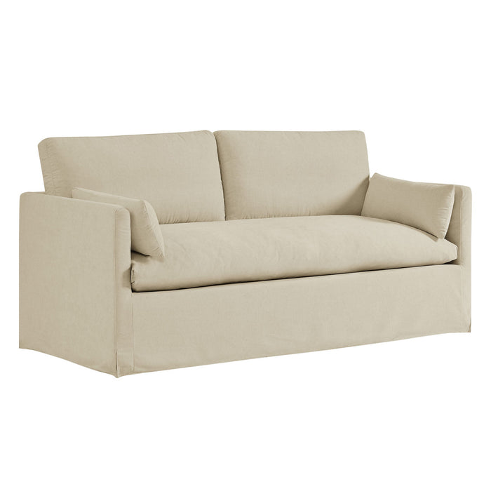 Wellfleet Slipcovered Linen-Blend Loveseat Linen