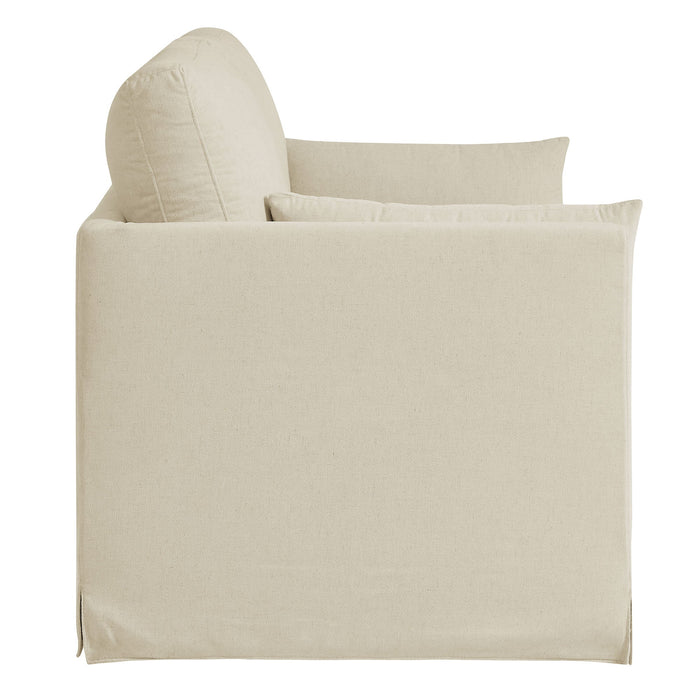 Wellfleet Slipcovered Linen-Blend Loveseat Linen