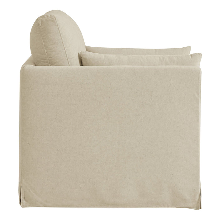 Wellfleet Slipcovered Linen-Blend Armchair Linen