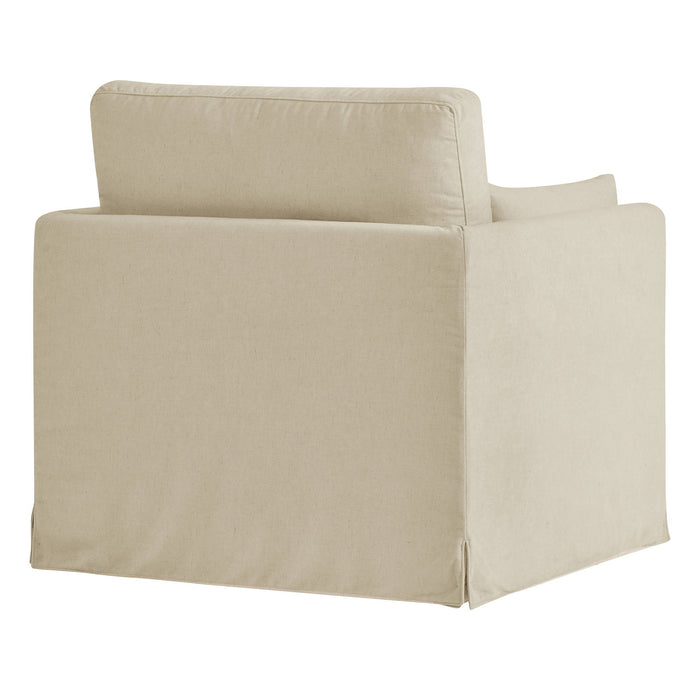 Wellfleet Slipcovered Linen-Blend Armchair Linen