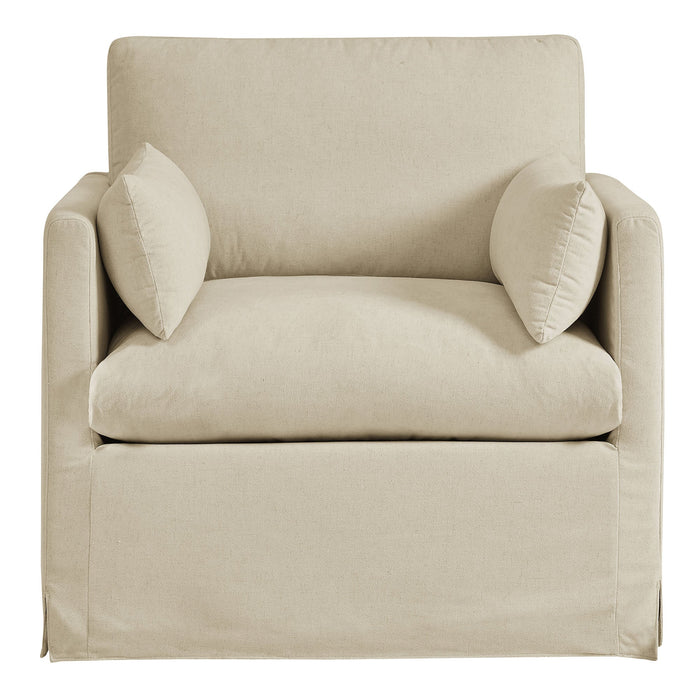 Wellfleet Slipcovered Linen-Blend Armchair Linen