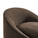 Sadie Slipcovered Linen-Blend Round Accent Chair Cocoa