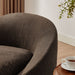 Sadie Slipcovered Linen-Blend Round Accent Chair Cocoa