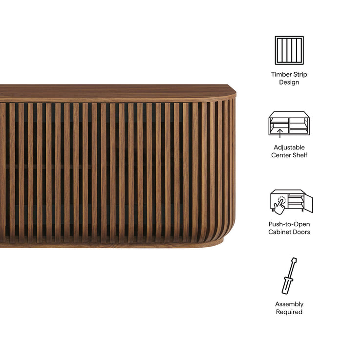 Fortitude 75" Curved Sideboard Storage Cabinet