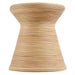 Modway Tavi Hourglass Natural Rattan Round Side Table Living Room Furniture - Lifestyle View