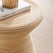 Modway Tavi Hourglass Natural Rattan Round Side Table Living Room Furniture - Close-Up