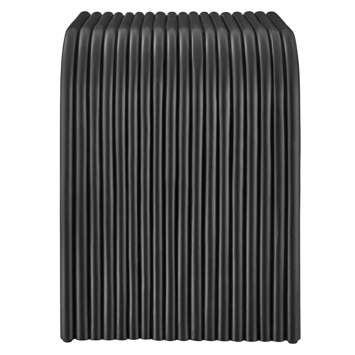 Eve Curved Natural Rattan Side Table