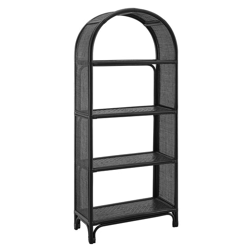 Modway Celeste 67 Inch Tall Arched Natural Rattan Bookshelf Storage Shelf - View 17