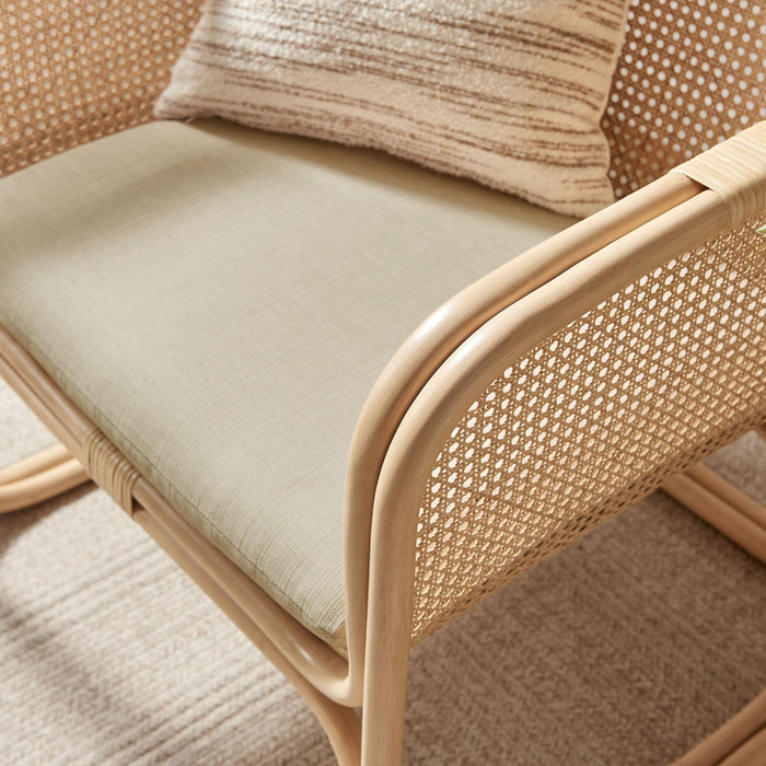 Ellis Natural Rattan Accent Armchair