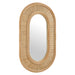 Modway Sovana Oval Rattan Wall Mirror Living Room Furniture in Brown