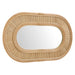 Modway Sovana Oval Rattan Wall Mirror Living Room Furniture - Lifestyle View