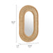 Modway Sovana Oval Rattan Wall Mirror Living Room Furniture in Brown - Detail View