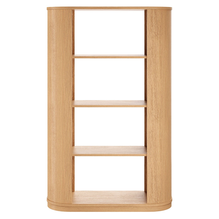 Aspect 74 Inch Curved 4 Tier Bookshelf