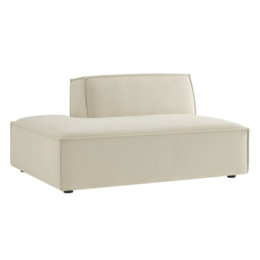Restore Performance Fabric Upholstered Left-Facing Armless Modular Chaise Ecru