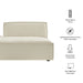 Restore Performance Fabric Upholstered Left-Facing Armless Modular Chaise Ecru