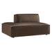 Restore Vegan Leather Left-Facing Armless Modular Chaise Espresso