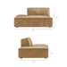 Restore Vegan Leather Left-Facing Armless Modular Chaise Toast