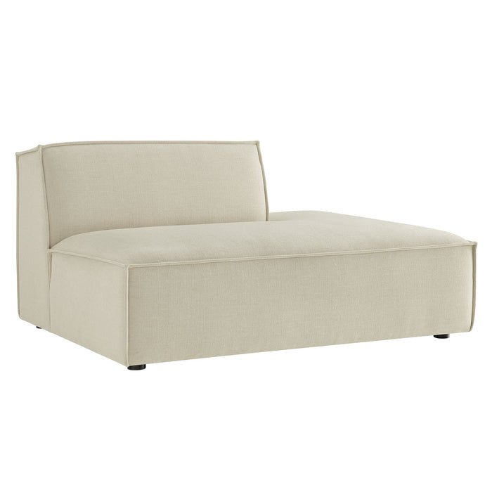 Restore Performance Fabric Upholstered Right-Facing Armless Modular Chaise Ecru
