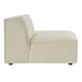 Restore Performance Fabric Upholstered Right-Facing Armless Modular Chaise Ecru