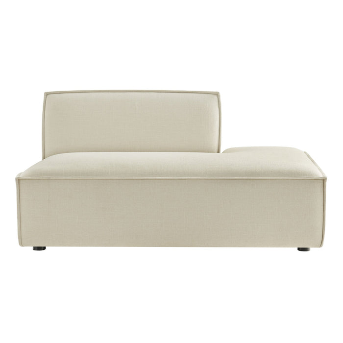 Restore Performance Fabric Upholstered Right-Facing Armless Modular Chaise Ecru