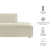 Restore Performance Fabric Upholstered Right-Facing Armless Modular Chaise Ecru