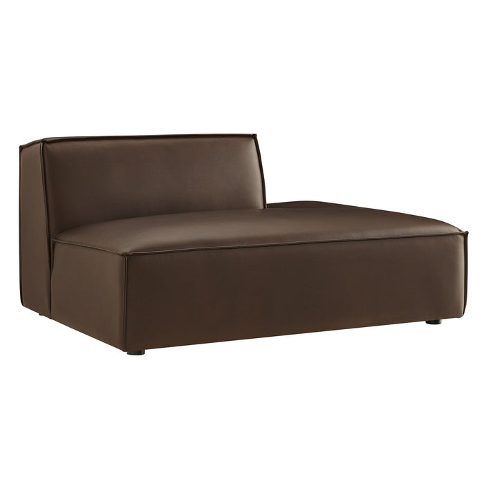 Restore Vegan Leather Right-Facing Armless Modular Chaise Espresso