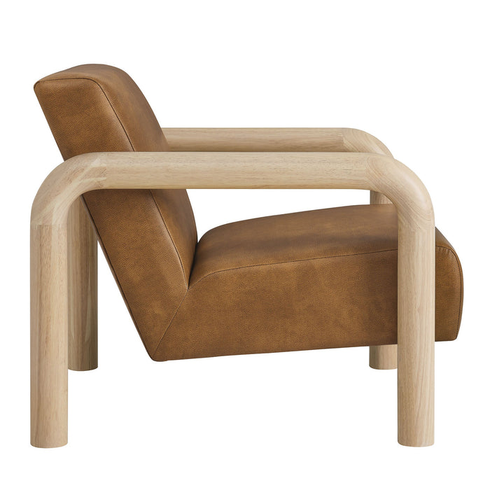 Modway Sereno Vegan Leather Accent Chair Living Room Furniture - Lifestyle View
