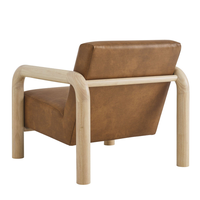 Modway Sereno Vegan Leather Accent Chair Living Room Furniture - Dimensions