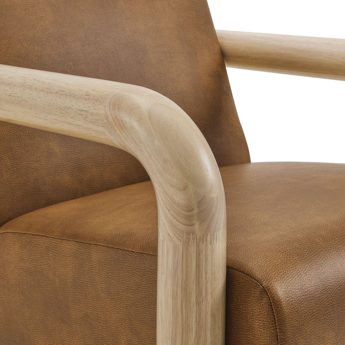Modway Sereno Vegan Leather Accent Chair Living Room Furniture - Installation View