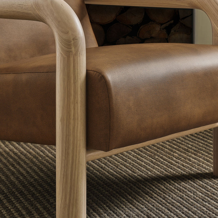 Modway Sereno Vegan Leather Accent Chair Living Room Furniture - Close-Up