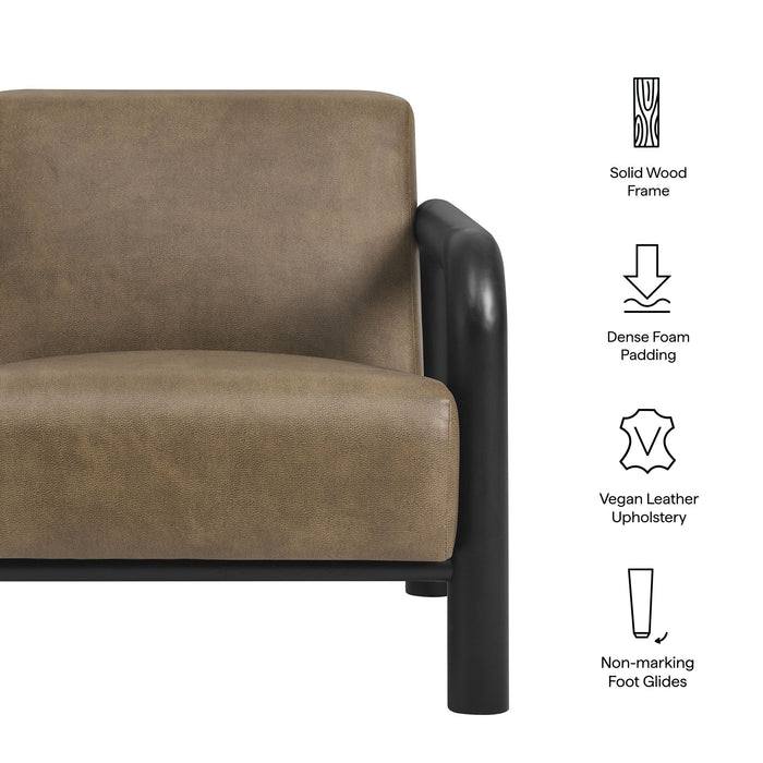 Modway Sereno Vegan Leather Accent Chair Living Room Furniture - View 10