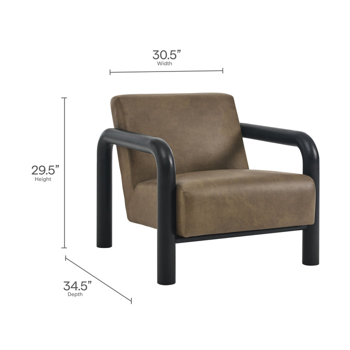 Modway Sereno Vegan Leather Accent Chair Living Room Furniture - View 11