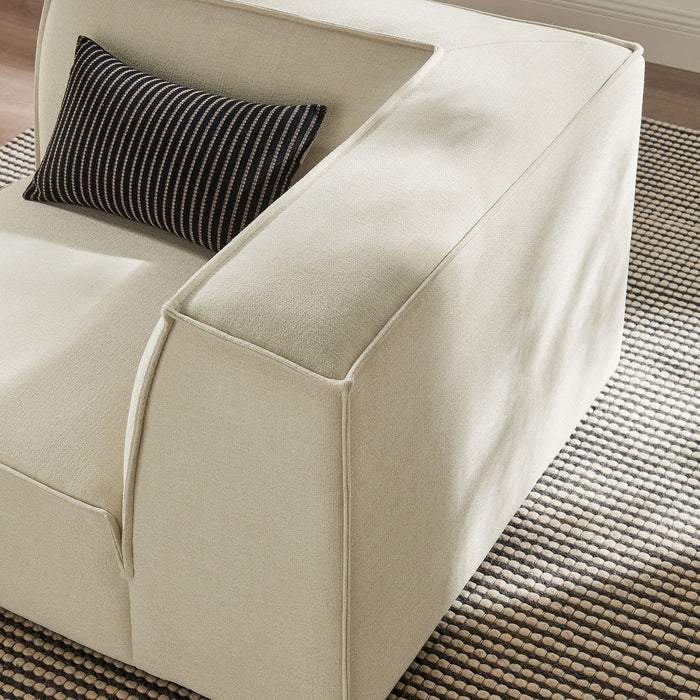 Restore Performance Fabric Upholstered Modular Corner Chair Ecru