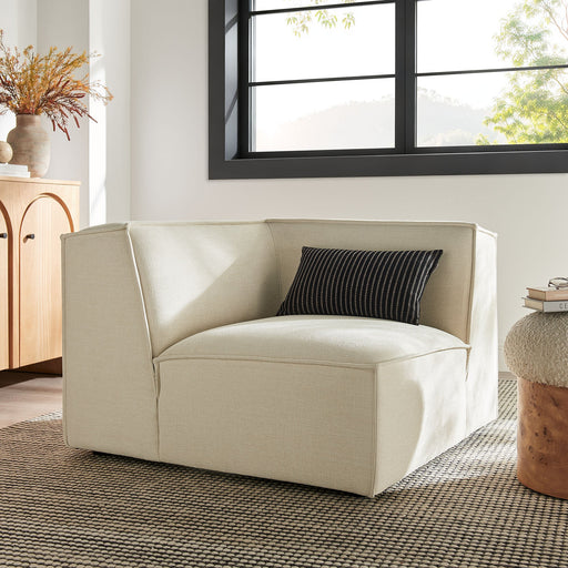 Restore Performance Fabric Upholstered Modular Corner Chair Ecru