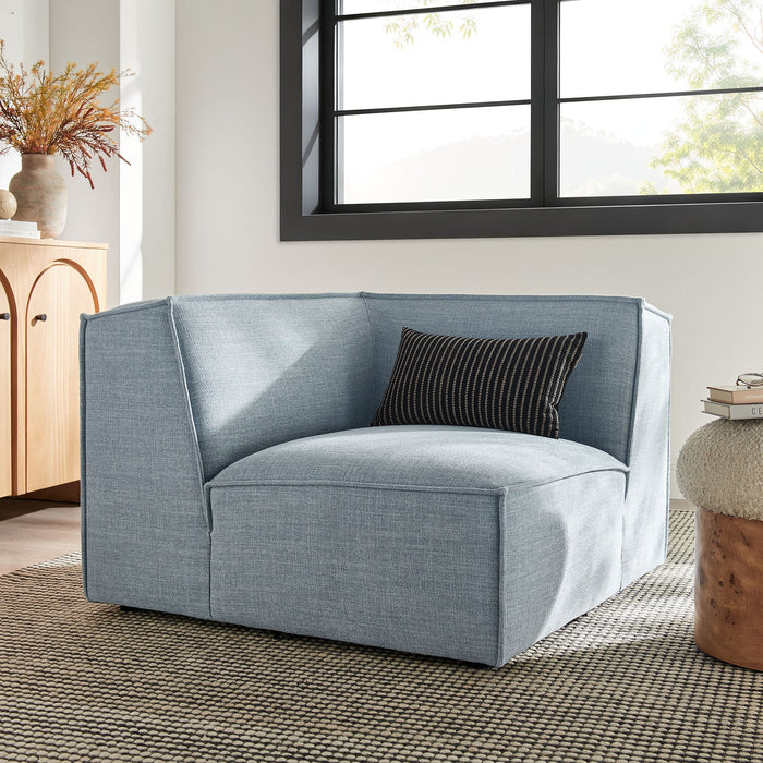 Restore Performance Fabric Upholstered Modular Corner Chair Sky