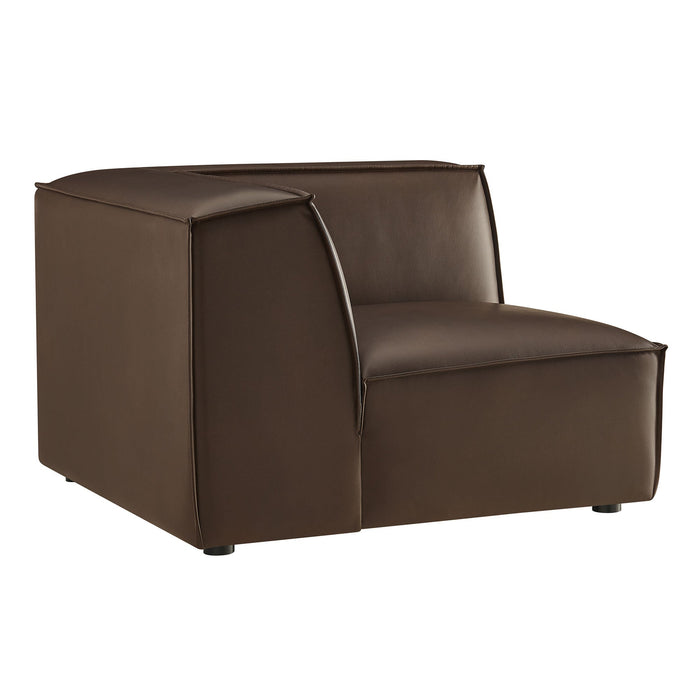 Restore Vegan Leather Modular Corner Chair Espresso