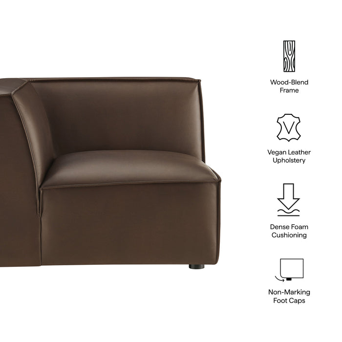 Restore Vegan Leather Modular Corner Chair Espresso