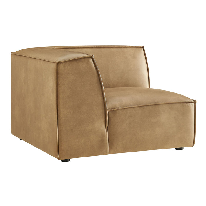Restore Vegan Leather Modular Corner Chair Toast