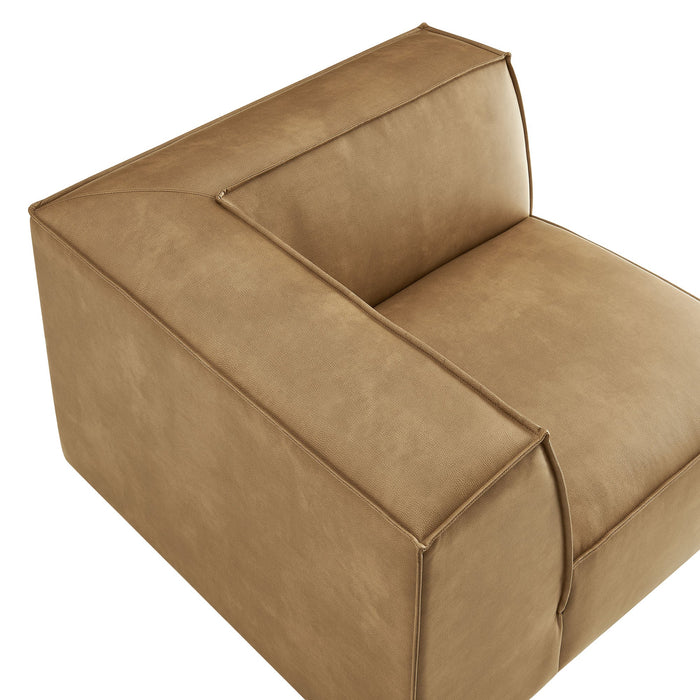Restore Vegan Leather Modular Corner Chair Toast