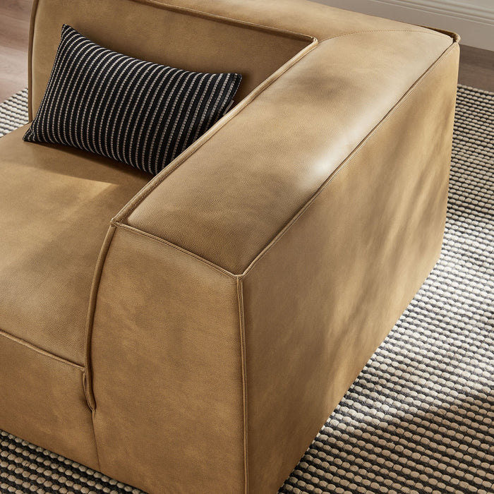 Restore Vegan Leather Modular Corner Chair Toast