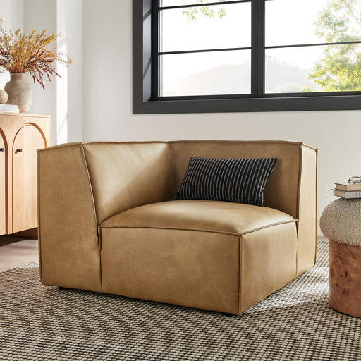 Restore Vegan Leather Modular Corner Chair Toast