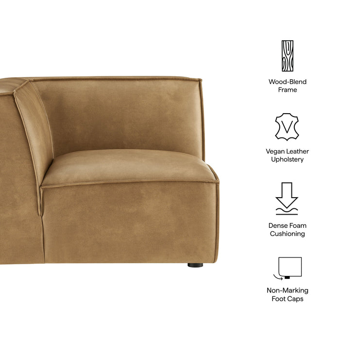 Restore Vegan Leather Modular Corner Chair Toast