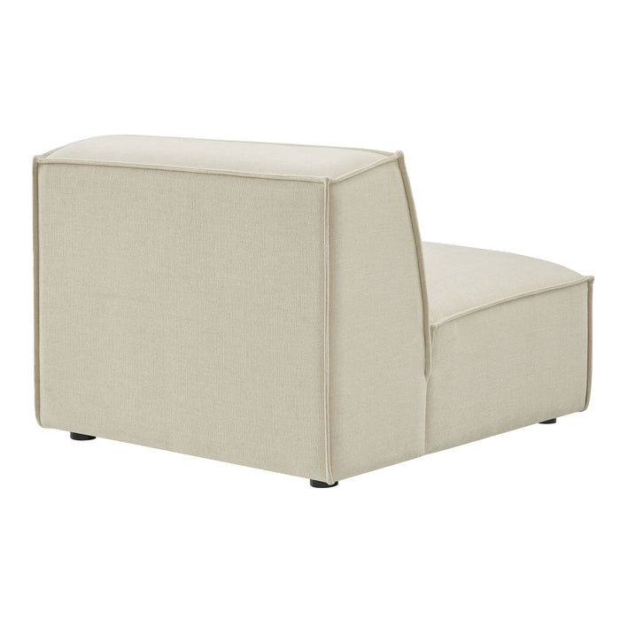 Restore Performance Fabric Upholstered Armless Modular Chair Ecru
